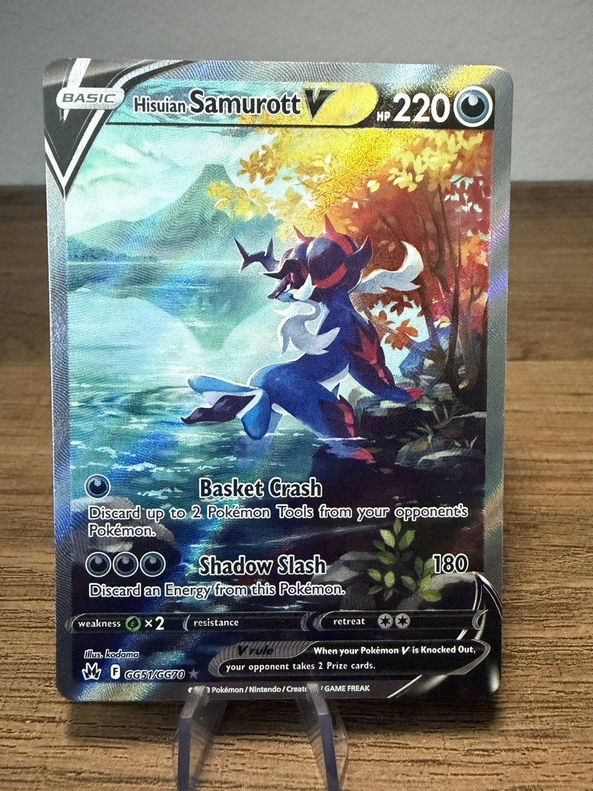 Hisuian Samurott V GG51/GG70 Crown Zenith: Galarian Gallery Holo NM