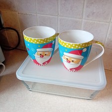 Christmas World Christmas Tree Large Mugs X 2 Cup 11 X 10cm 