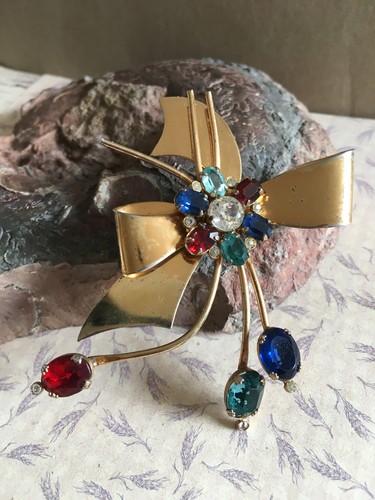 Broche Vintage Noeud Signée GERARD PASQUIER - Élégance Rétro En Bon état