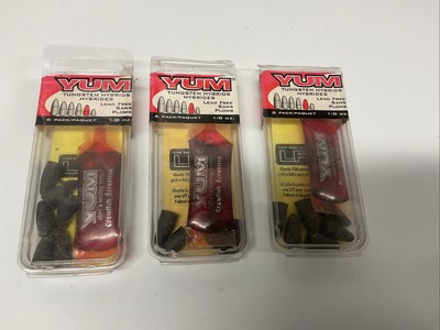 YUM Tungsten Weights Bullet Sinkers Various Sizes w/ attractant liquid Pro Style