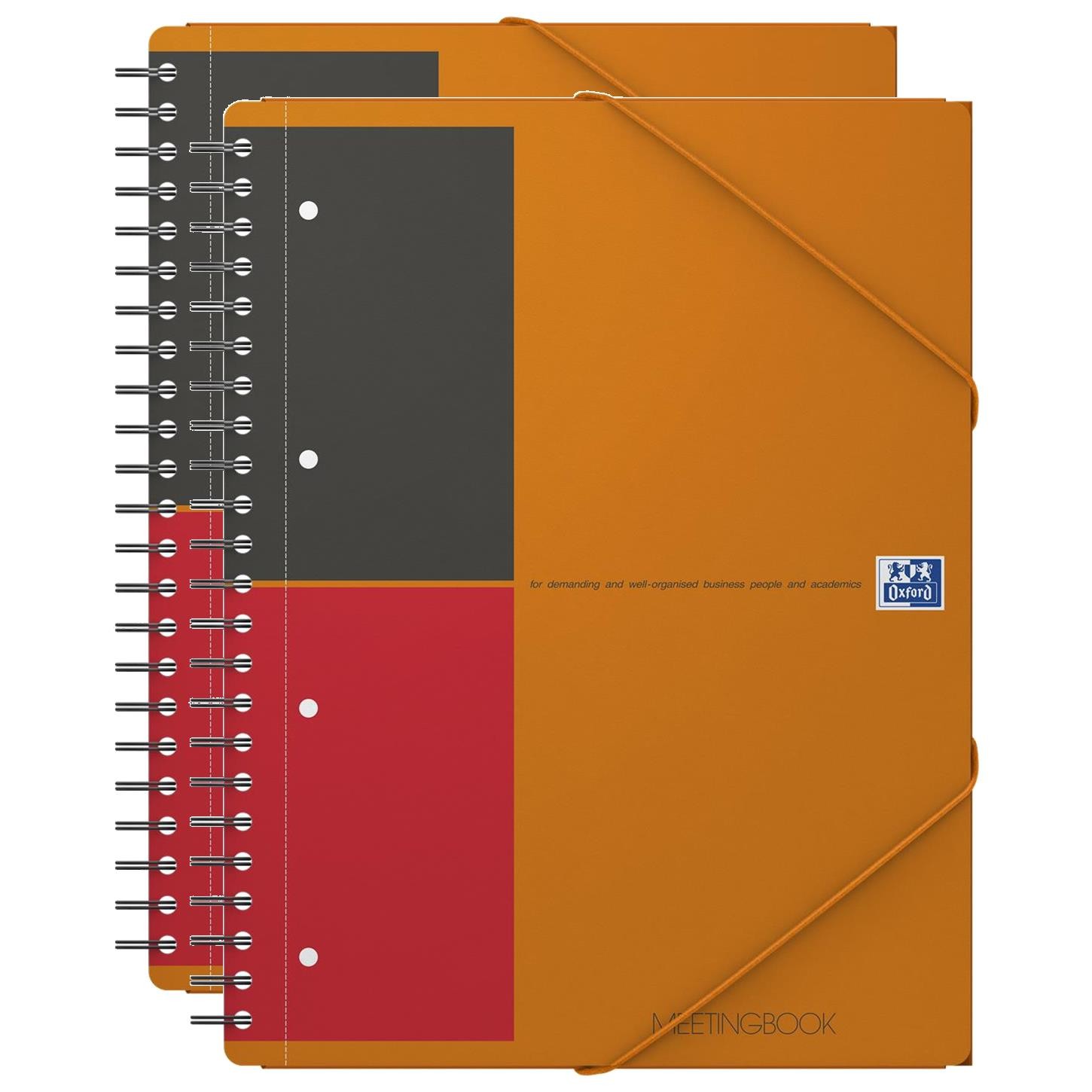 Oxford Meetingbook A4+ bloc-notes haut de gamme 160 pages lignées reliure spirale intégrale