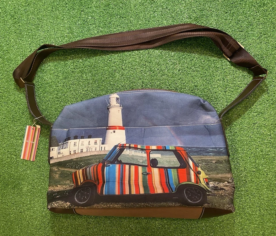 Paul Smith Mini Cooper Bag Unisex Canvas Crossbody Adjustable Shoulder Strap New - Image 2 of 4