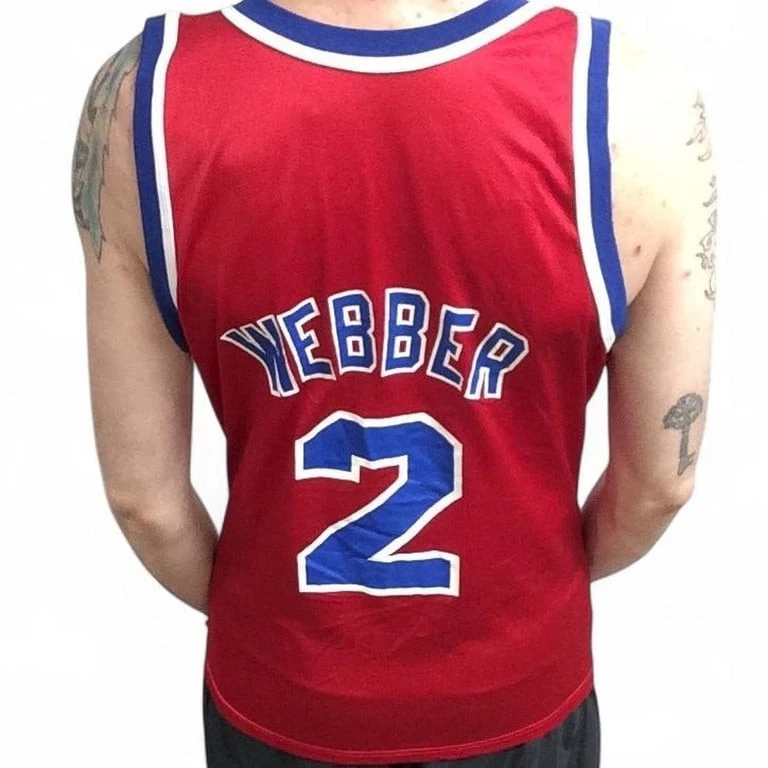 Camiseta NBA Vintage Champion Washington Bullets Chris Webber #2 - Masculina G - Imagem 3 de 4