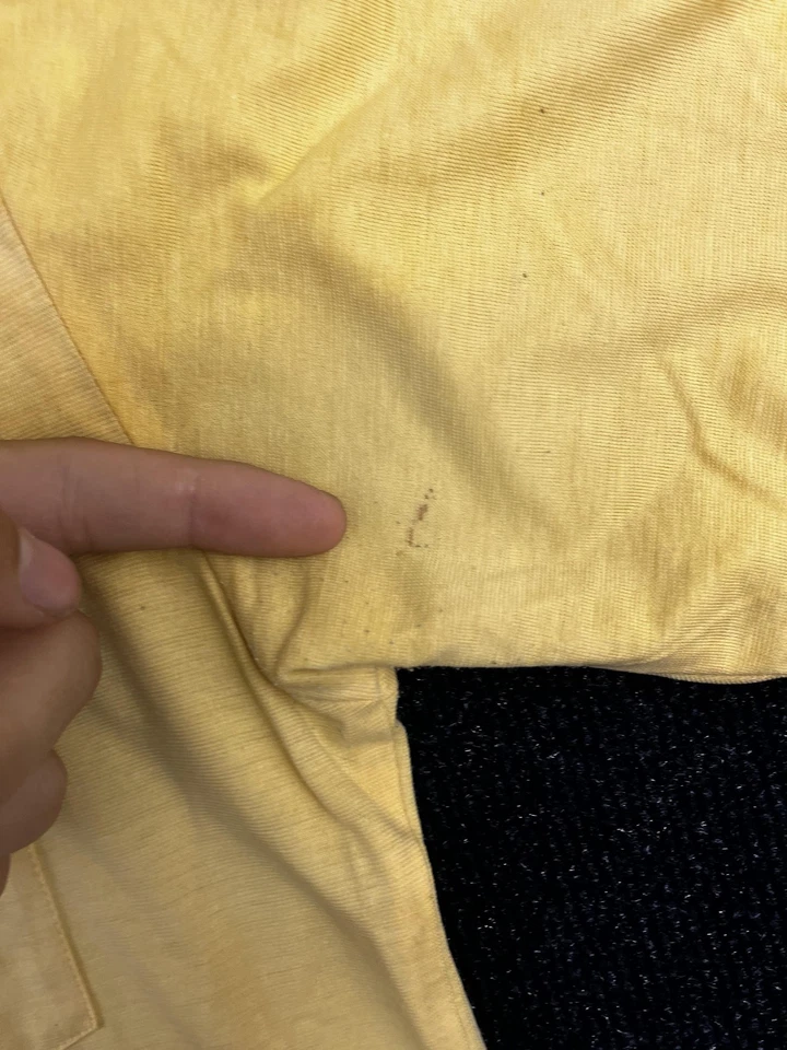 Vintage Puritan Polo Shirt Mens Medium Beige Pocket Button Placket Made USA - Image 4 of 4