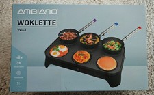 AMBIANO Woklette WL-1, f&uuml;r 6 Personen, 1500W, schwarz Wok Neu Und Ovp