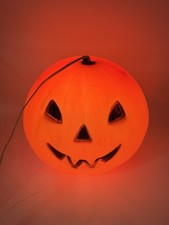 Vintage Halloween Blow Mold Jack-o'-Lantern Pumpkin Light Up Yard Decor Holiday
