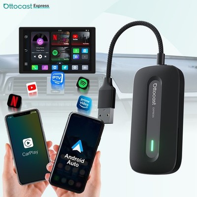 OTTOCAST Play2Video EXPRESS 5 APP YouTube Netflix Wireless CarPlay Android Auto