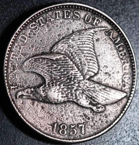 1857 FLYING EAGLE CENT - XF EF