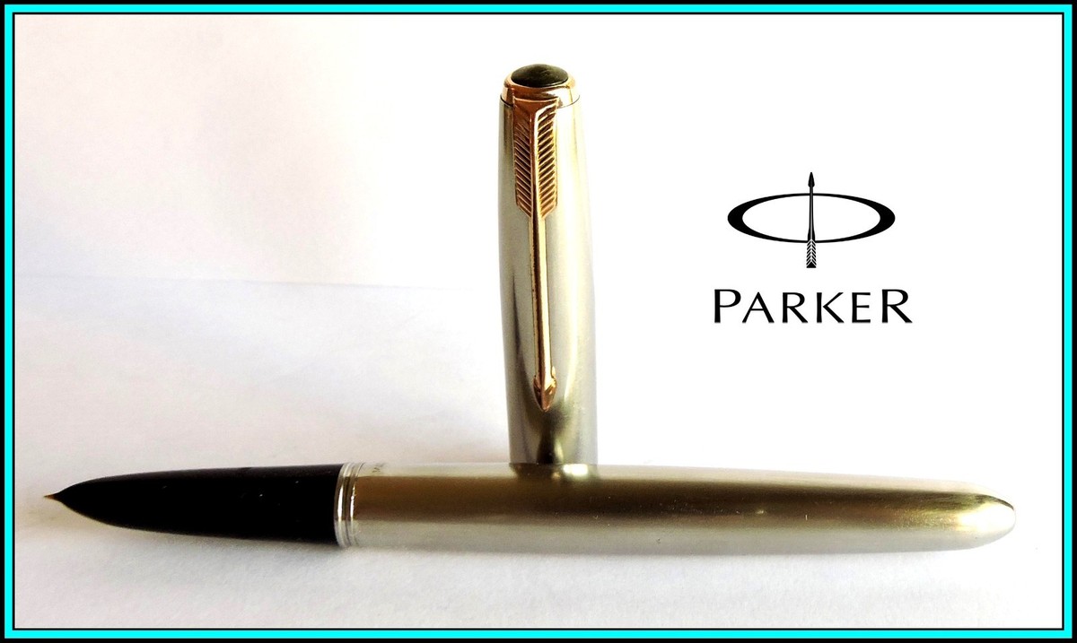 PARKER “51” Flighter Fountain Pen 1959 Aerometric 14K Gold Medium