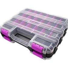 Tools Organizer Box Small Parts Storage Box 50-Compartment Double Side Hardware