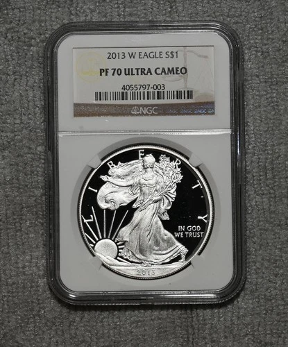 2013 W Proof American Silver Eagle, NGC PF70 Ultra Cameo