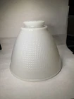 Vintage Corning Milk Glass Lamp Shade White Waffle Pattern in good condition