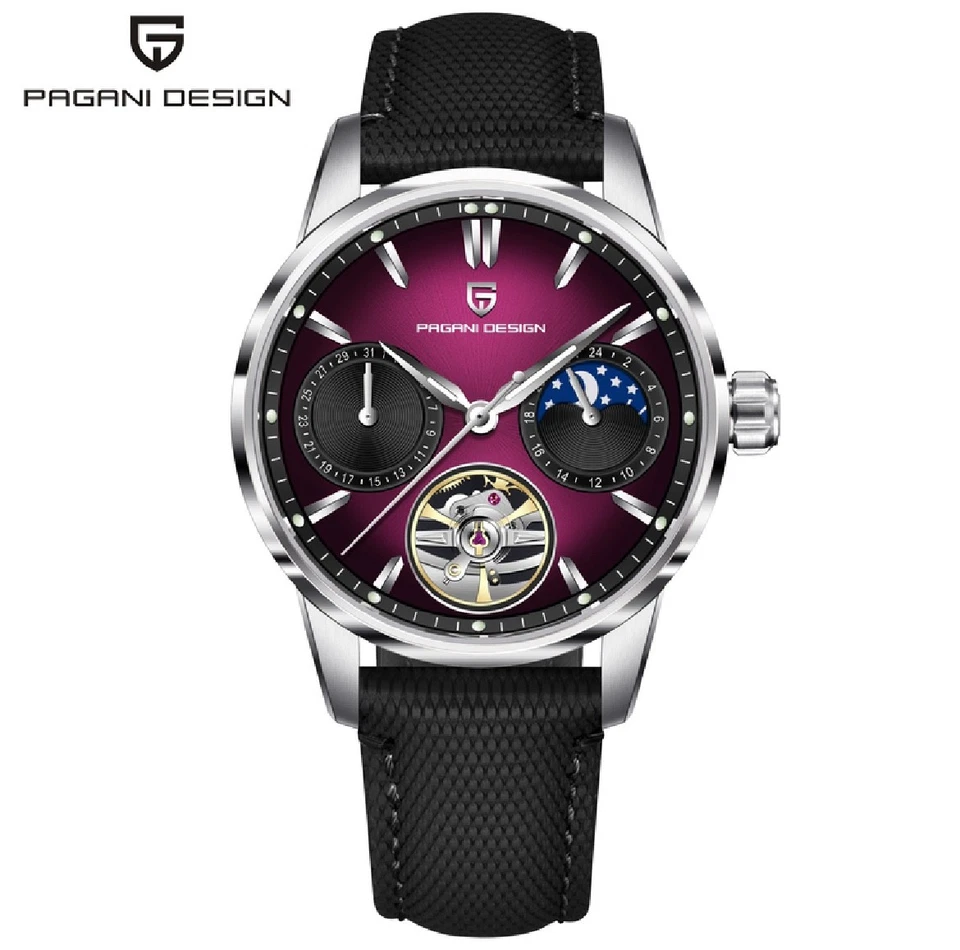 Pagani Design YS021 Automatikuhr mit einfach Mondphase und Nylon-Armband - Bild 1 von 4