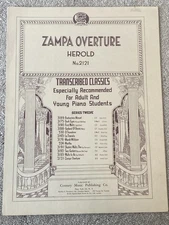 1922 ZAMPA OVERTURE Sheet Music PIANO SOLO by Herold