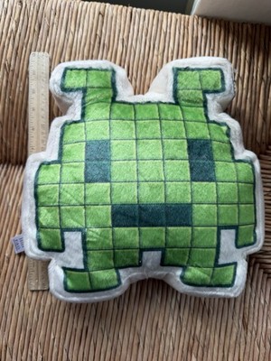 FAO Schwarz Retro Pixel Alien Toy Plush Gaming Pillow NEW