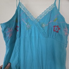 Elan Y2K Maxi Dress Women's Sz Medium Lace Cami Floral Embroider Fairy Boho Prep