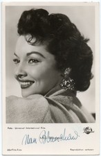 Oryginalny autograf Mari Blanchard Hollywood gwiazda z lat 50. rzadki