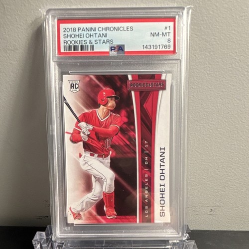 Panini 2018 Chronicles Shohei Ohtani RC Rookies & Stars #1 PSA 8