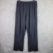 Nike Mens M Dark Gray Dri-Fit Running Zip Hem Track Pants 404623 Relaxed