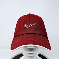 Nike Golf Red Maroon Burgundy Mesh Golf Hat Adjustable Strapback Logo