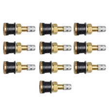 10x Brass Clamp-in Tire Valve Stems Tr501 For Tubeless Truck Wheels