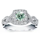 2.7 Ct Vvs1,Ice Blue Round Cut Moissanite Engagement Ring Sterling Silver Size 7