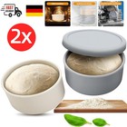 Pizzaballenbox mit Deckel 2er Set Platzsparend Pizzateig Gären Silikon 700ml