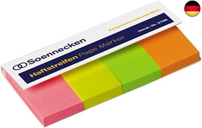 Soennecken Haftstreifen Page Marker 5788 20x50mm f. sort 200 Bl./Pack.