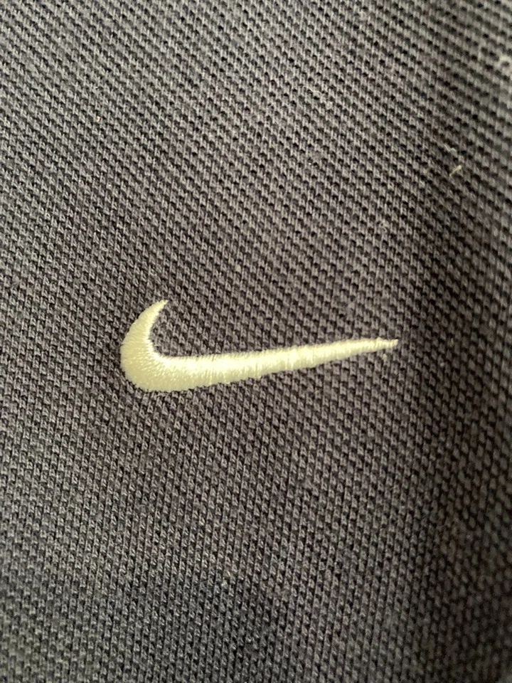 Nike Roger Federer RF Shield Logo Dri-FIT Tennis Polo Shirt L Navy Blue Rare - Image 3 of 4