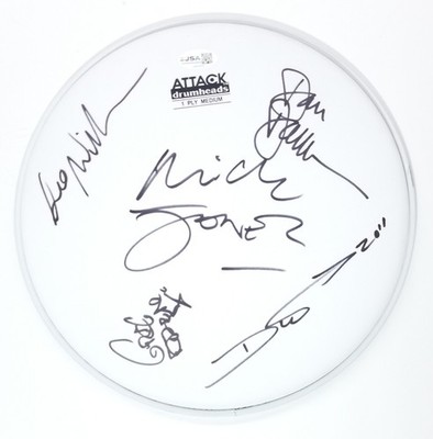 Big Audio Dynamite SIGNED 10'' Drumhead JSA COA Mick Jones +4 The Clash w/ Proof