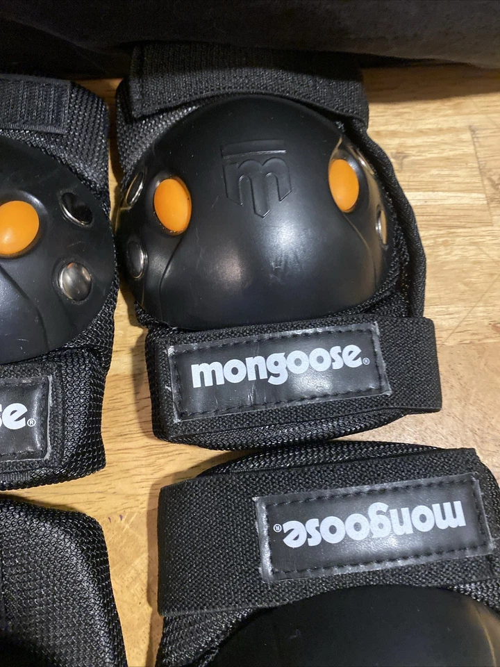 Mongoose Knee & Elbow Pads Kids Youth High Impact Protective Shell Gel Inserts - Image 3 of 4