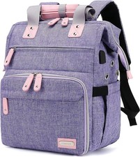 Crochet Backpack,Knitting Bag Backpack Yarn Storage Organizer Travel Purple