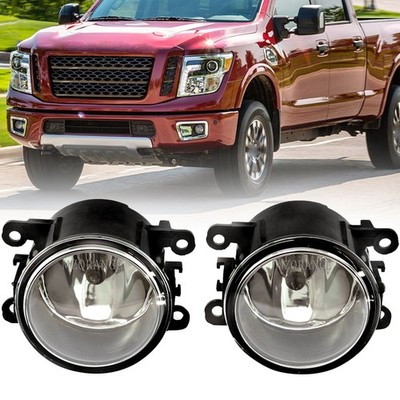 Pair Front Bumper Fog Light Driving Lamp For Nissan Titan 2016 2017 2018 2019