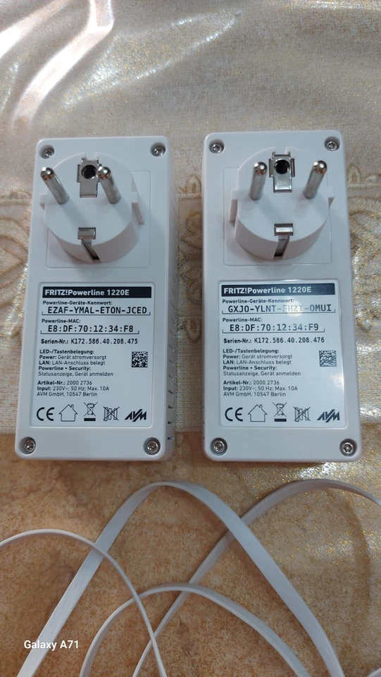 Fritz Powerline 1220e Estensione Di Internet Tramite L'energia Elettrica  - Imagen 2 de 2