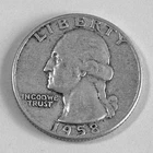 1958-P WASHINGTON QUARTER VINTAGE COLLECTABLE