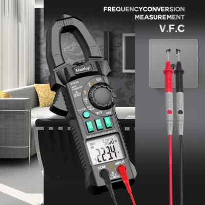 MASTFUYI Digital Clamp Meter, True RMS AC/DC Voltage & Current Tester