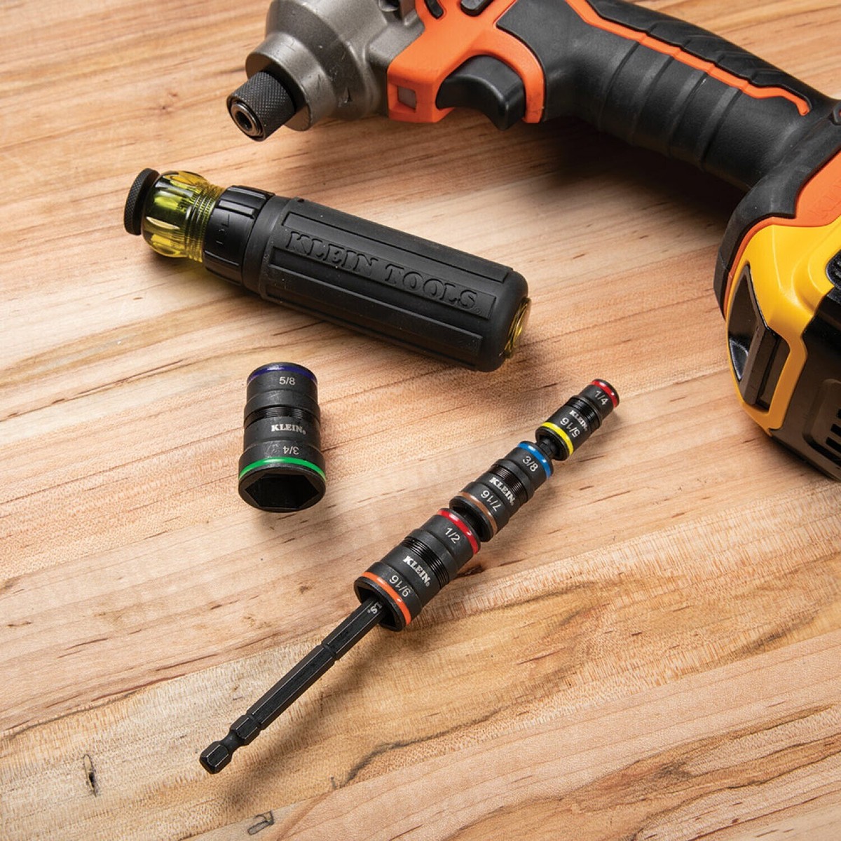 ⭐︎⭐︎ 9-in-1 Impact Rated Flip Socket Set - 32934 | Klein Tools
