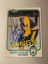 Los Angeles Kings JERRY KORAB Signed Card
