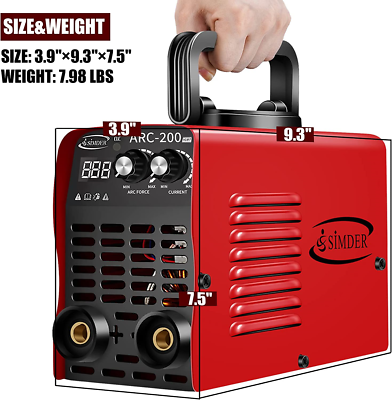 Portable 110V/220V ARC200 Stick Welder IGBT Inverter Digital 