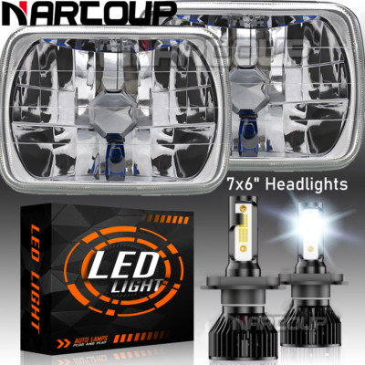 For Toyota Pickup 1982-1995 Hardbody Truck 5x7'' 7x6'' Led Headlight H4 Hi-Lo Beam