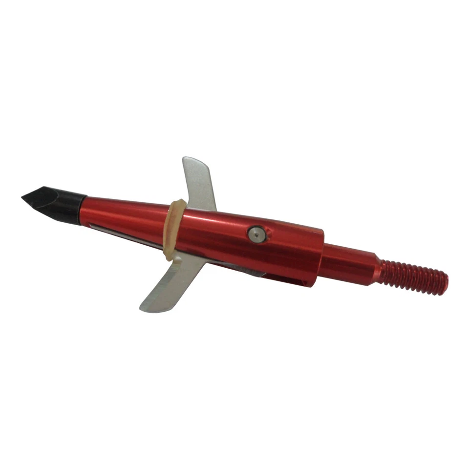 24 Piezas Swhacker Caza Cabezas Anchas 100Gr Rojo Hoja Afilada Extensible Puntas de Ballesta Foto 4 de 4