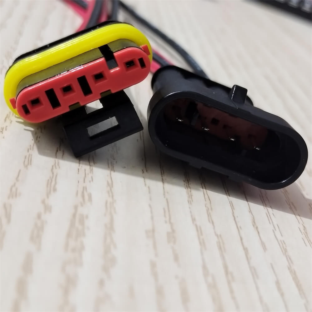 2 Set 18AWG Waterproof 4 Way 4 Pin Plug Electrical Wire Connectors for Car, Boat