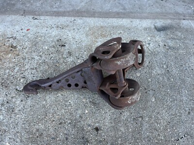1900s 1910s 1920s Vintage J.E. PORTER CO Block Pulley And Hook Home Decor