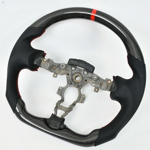 Real Carbon Fiber Perforated Leather Steering Wheel For 09-21 NISSAN 370Z Z34 - Picture 4 of 7