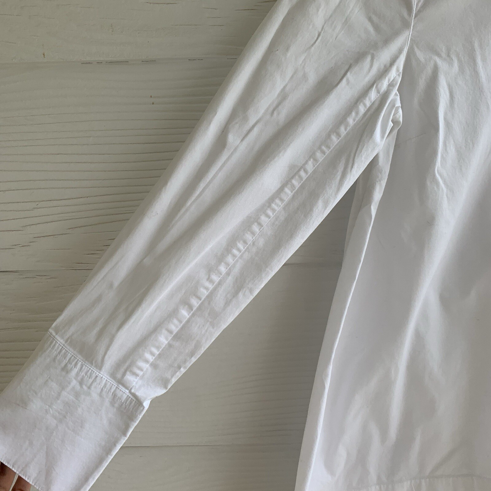 John Mark White Tunic Top Button Down Blouse Long… - image 4