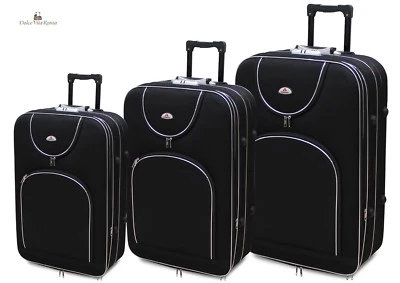 Trolley Piccolo Medio Grande Valigie Set Valigie 2 RUOTE Valigia Economico nero