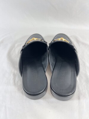VERSACE Black Leather Medusa Men Half Loafers Made in Italy  display picture 2