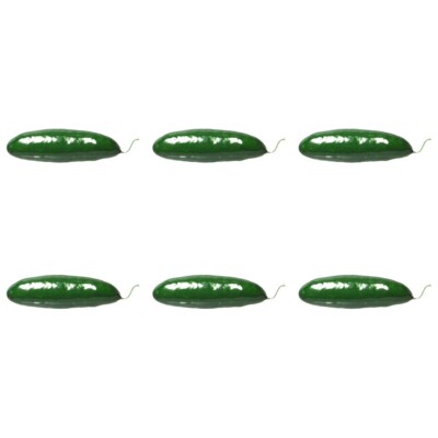 6-Pack Artificial Cucumber Green Vegetable Pickles Fake Vegetables Pepino LOT