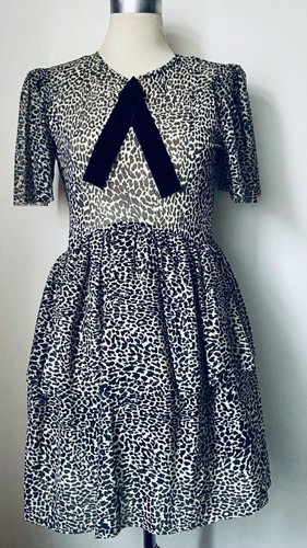 MAJE LEOPARD PRINT DRESS T 1 UK 8/10 USED ONCE IN SHOOT
