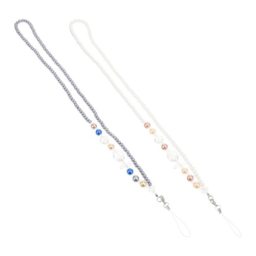 2 Pcs Perlen Telefon Lanyard Elegante Telefon-Lanyards Armband Armbänder - Zdjęcie 10 z 12